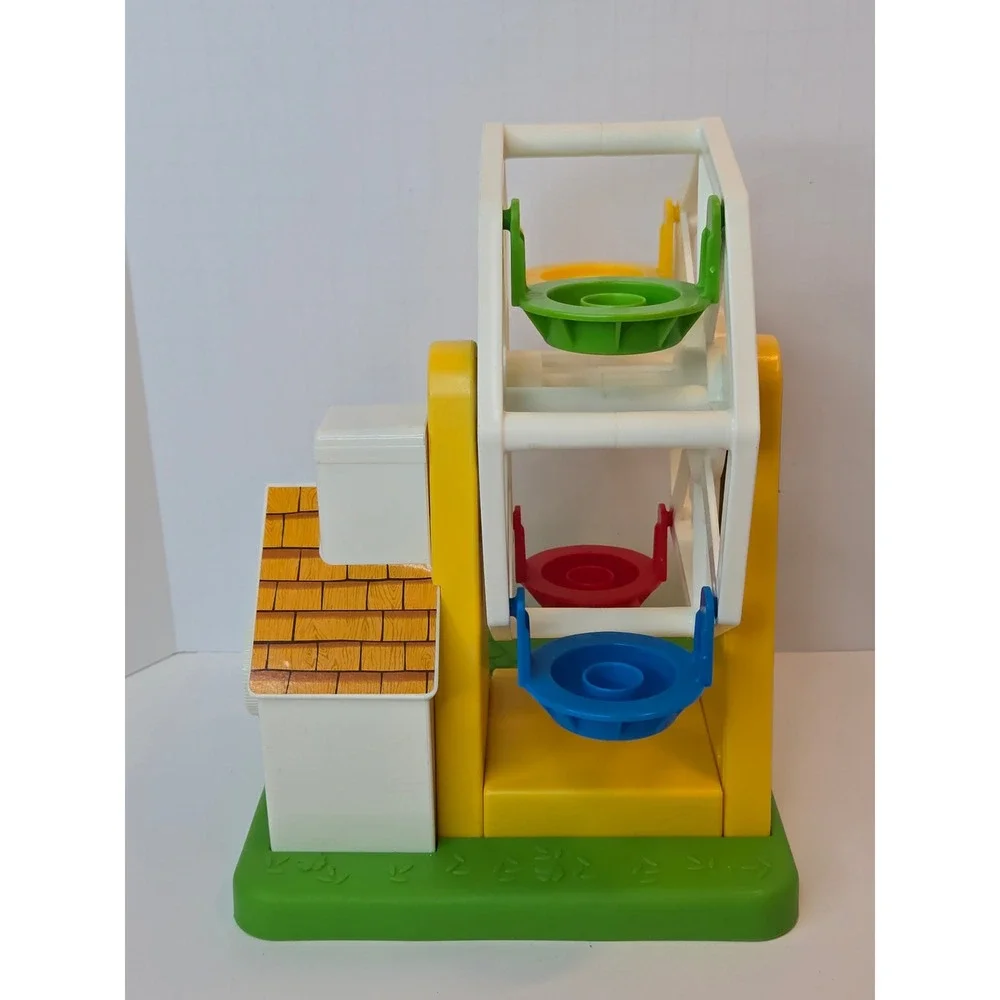 Fisher-Price Music Box Ferris Wheel #2077 Musical Toy with‎ 3 Figures 2015 WORKS